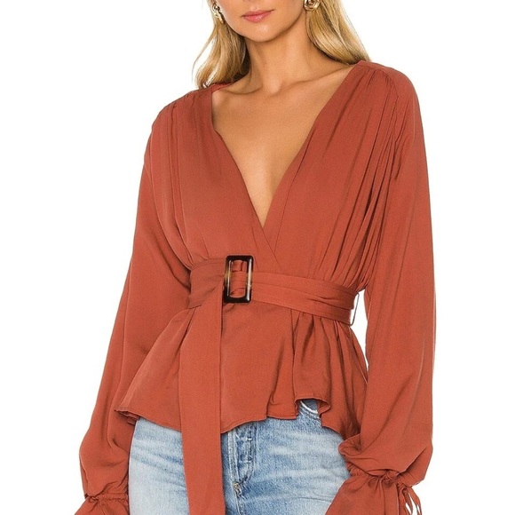 L'Academie Tops - L' Academie REVOLVE Dezi Jacket Rust Color SZ Small